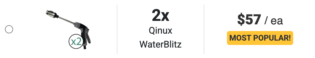Qinux WaterBlitz 50% Discount For Double Package